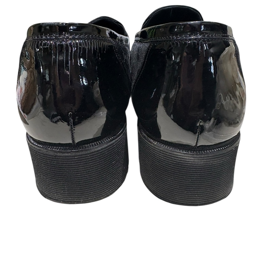 Donald J. Pliner Black Velvet and Patent Leather Loafers Size 10 - Picture 5 of 8